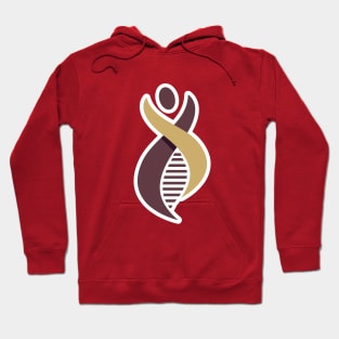Human DNA and genetic sticker logo design. Emblem, Concept Design, Creative Symbol, Icon. Hoodie